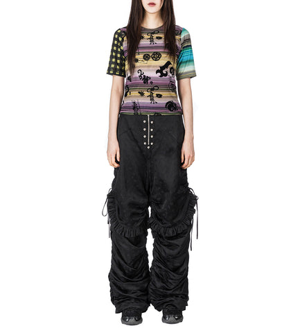 DUKE SHORT SLEEVE FLOCKED MESH TOP MULTI