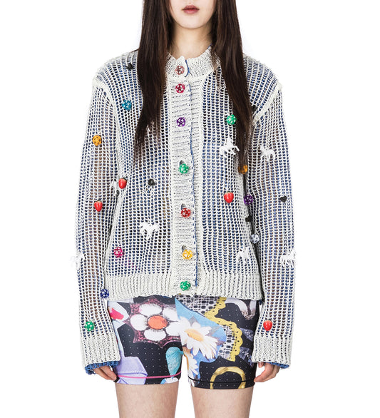 TRIP TRIP CARDIGAN CREAM