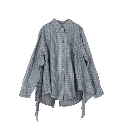 APRON SHIRT PICNIC CHECK COTTON SILK