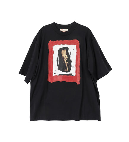 ART FRAME PRINTED T-SHIRT BLACK