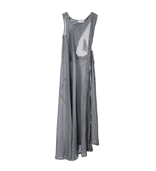 GENNAKER DRESS PICNIC CHECK COTTON SILK