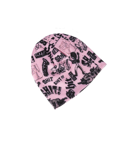 DOUBLE SHIT ARCHIVE BEANIE PINK