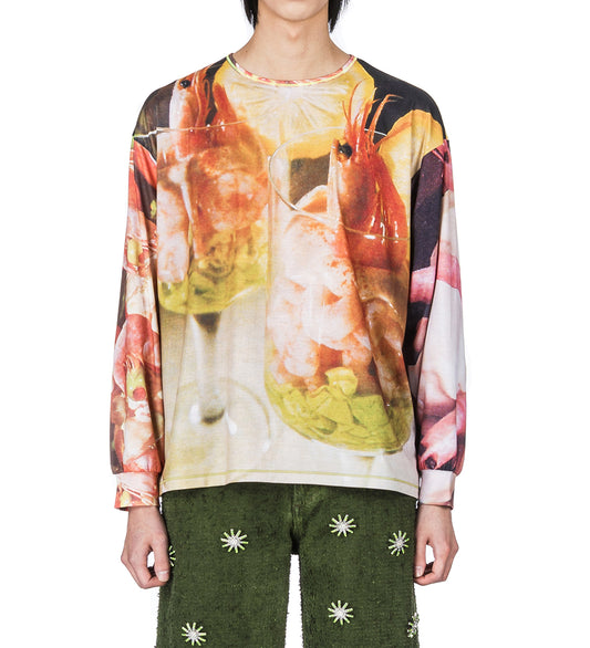 SHRIMP COCKTAIL OVERSIZED JERSEY TOP MULTI