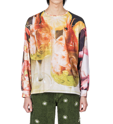 SHRIMP COCKTAIL OVERSIZED JERSEY TOP MULTI