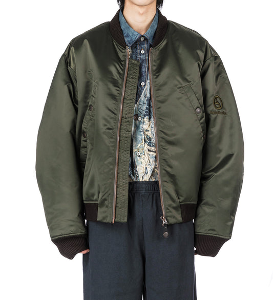 LOGOGRAM BOMBER JACKET MILITARY GREEN