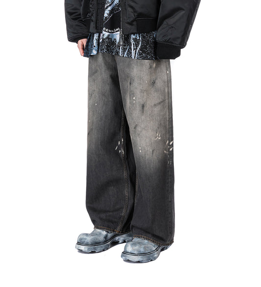 2023M FN TRAFALGAR SUPPER BAGGY FIT JEANS BLACK