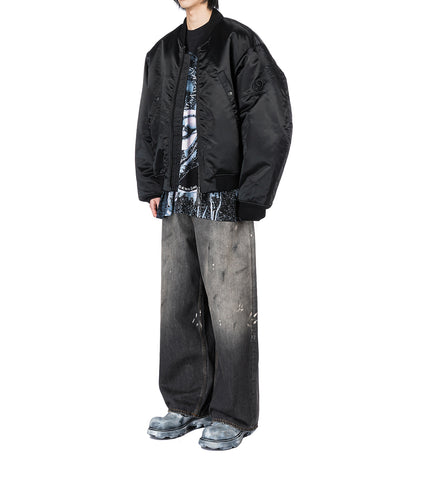 2023M FN TRAFALGAR SUPPER BAGGY FIT JEANS BLACK