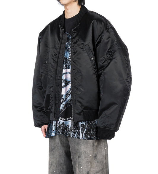 LOGOGRAM BOMBER JACKET BLACK