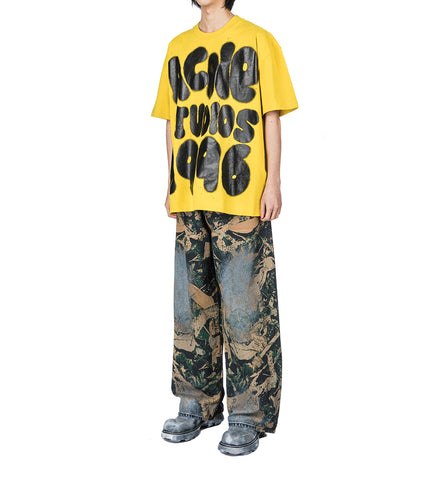 2023 DENIM MOSSY OAK SUPER BAGGY FIT PRINTED JEANS BROWN