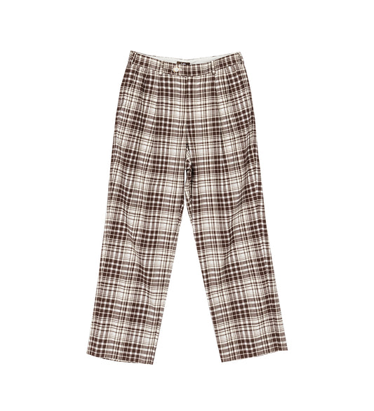 CHECKERED TROUSERS BROWN/WHITE