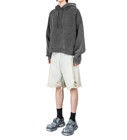 LOGO PATCH HOODIE FADED BLACK