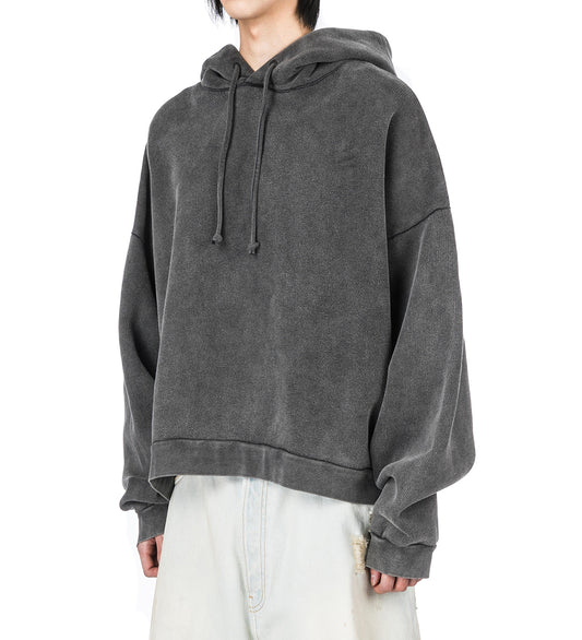 LOGO PATCH HOODIE FADED BLACK