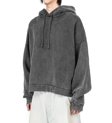 LOGO PATCH HOODIE FADED BLACK