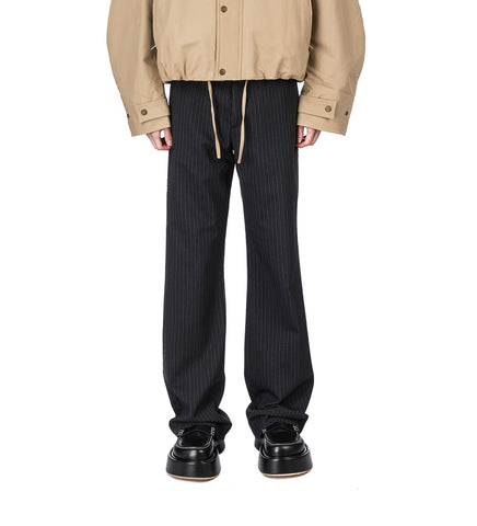 REGULAR FIT PINSTRIPE PANT BLACK
