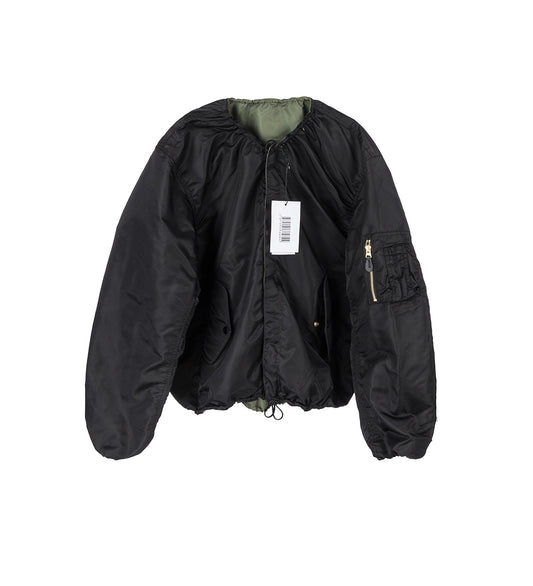 REVERSIBLE BOMBER JACKET  BLACK/GREEN