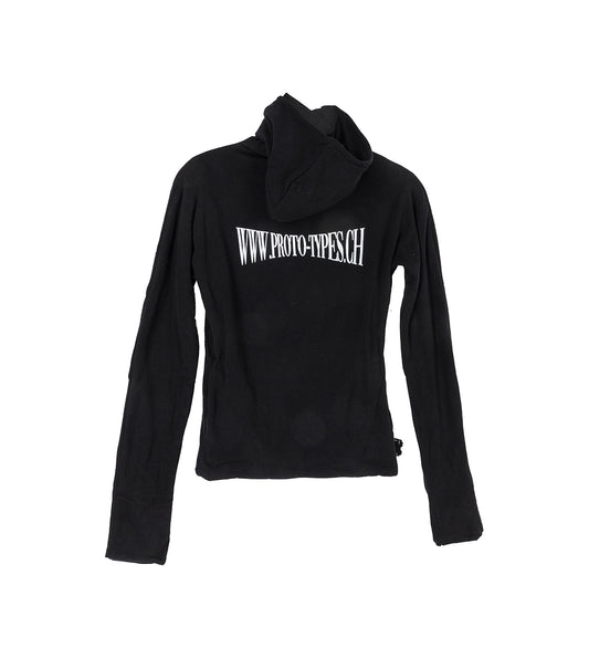 TWISTED HOODIE PRINTED BLACK