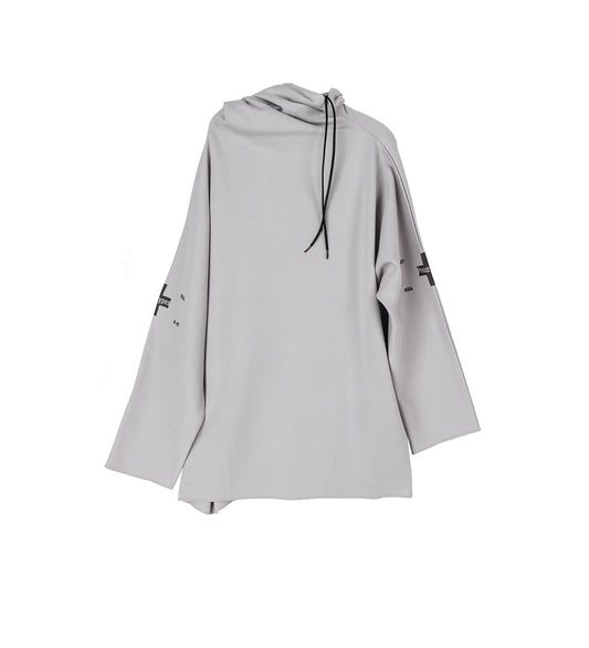 WAFFLE TWISTED HOODIE GREY