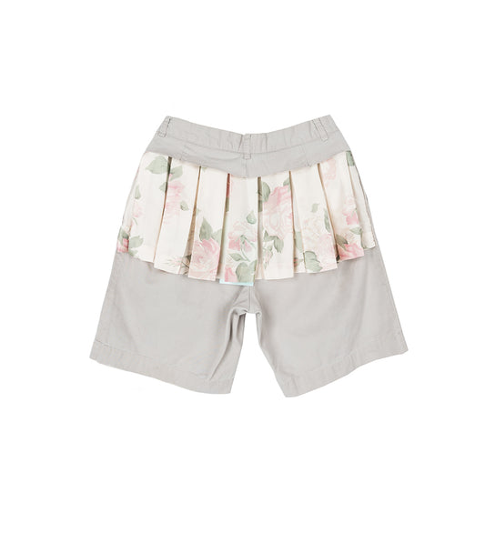REVERSIBLE CARGO SKIRT BEIGE/FLORAL PRINT