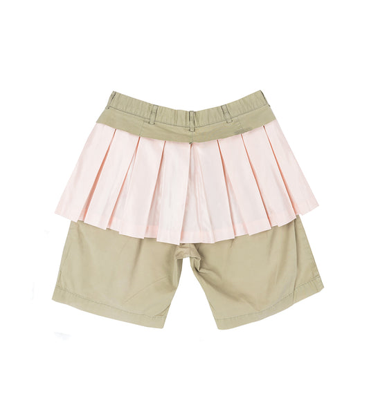 REVERSIBLE CARGO SKIRT ARMY/LIGHT PINK MEDIUM