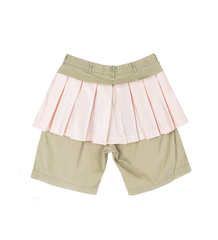 REVERSIBLE CARGO SKIRT ARMY/LIGHT PINK MEDIUM