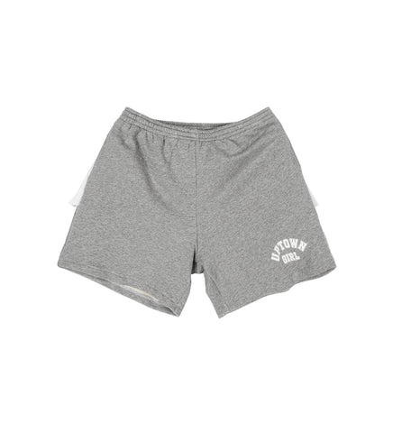 REVERSIBLE SWEATSHORT SKIRT GREY/WHITE