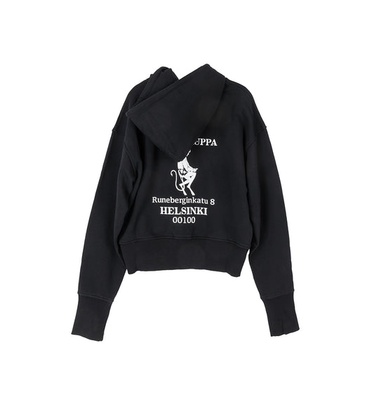 VAATEKAUPPA ZIP HOODIE BLACK