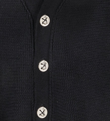 LOOSE V-NECK CARDIGAN BLACK