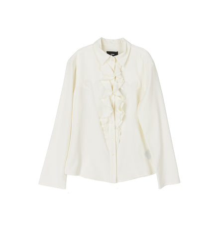RUFFLE DRESS SHIRT WHITE