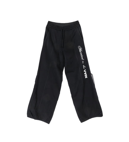 MARRIED TO THE VAIN COLLEGE DRAWSTRING PANTS BLACK