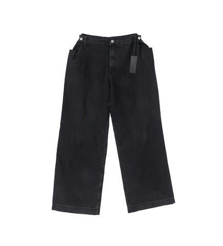 ADJUSTABLE JEANS WASHED BLACK