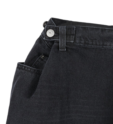 ADJUSTABLE JEANS WASHED BLACK