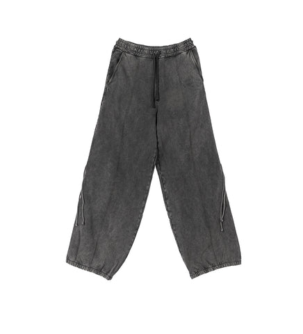 COLLEGE DRAWSTRING PANTS WASHED GREY