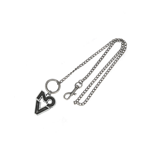 <3 KEYCHAIN ANTIQUE SILVER