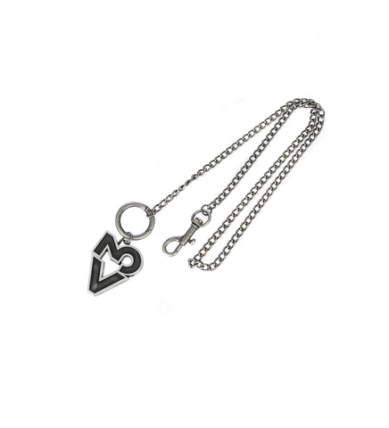 <3 KEYCHAIN ANTIQUE SILVER