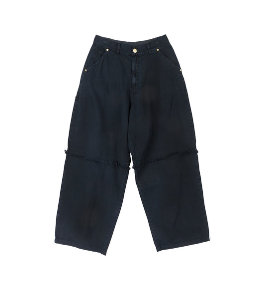 TRIPLE KNEE TROUSERS WASHED MIDNIGHT NAVY