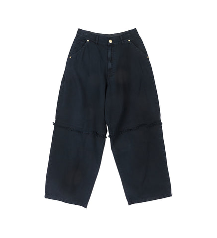 TRIPLE KNEE TROUSERS WASHED MIDNIGHT NAVY