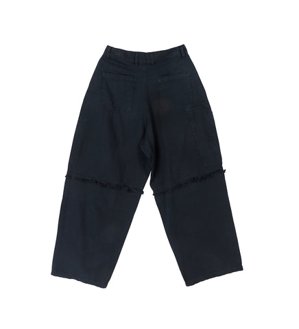 TRIPLE KNEE TROUSERS WASHED MIDNIGHT NAVY