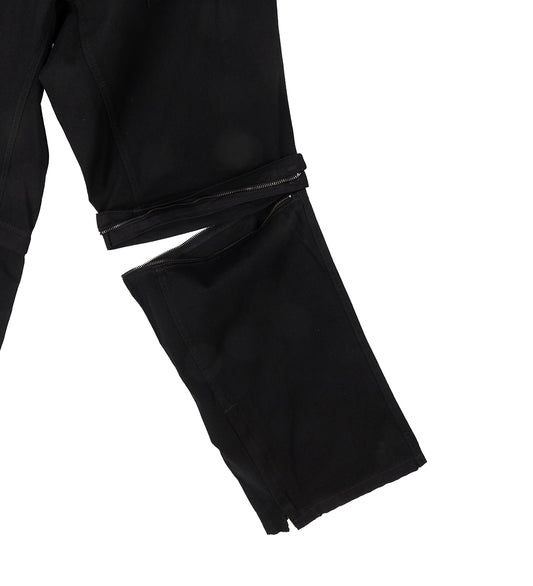 SLASH KNEE PANTS BLACK