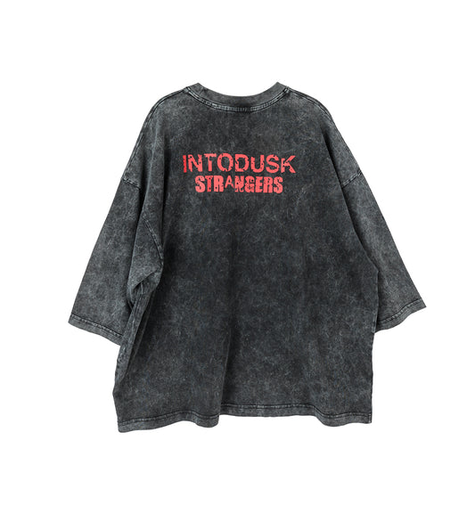 STRANGERS TEE WASHED BLACK