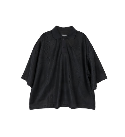 MESH POLO BLACK