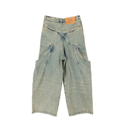 BILLIE BIBS DENIM PANTS POST INDIGO