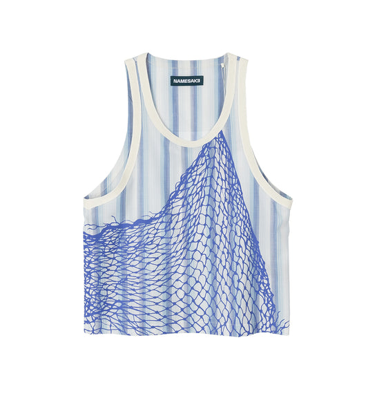 AUSTIN FISHERMAN TANK COBALT STRIPE