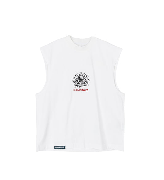 EVANS FAMILY CREST TANK SEA SALT WHITE