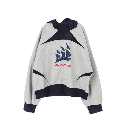 RASHI PULLOVER SAIL HOODIE OYSTER GREY