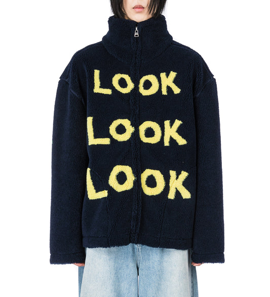 ZIP FRONT CASUAL JACKET NAVY