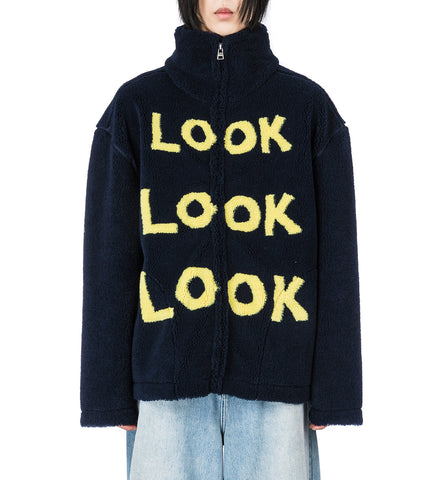 ZIP FRONT CASUAL JACKET NAVY