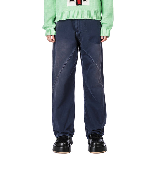 AGED TWISTED WORKWEAR JEANS NAVY