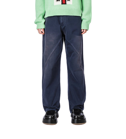 AGED TWISTED WORKWEAR JEANS NAVY