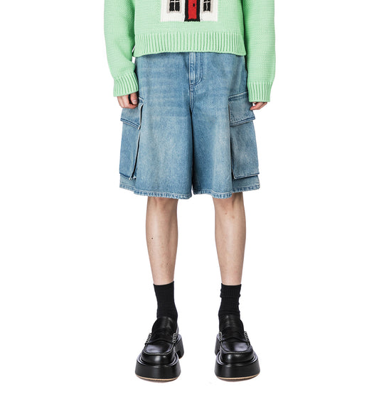 CARGO SHORTS LIGHT BLUE