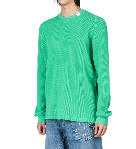 WAFFLE SWEATSHIRT APPLE GREEN